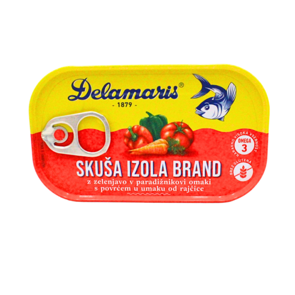 Skuša izola brand 125g Delamaris