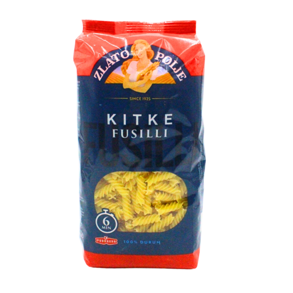 Makaroni Fusilli durum 500g Zlato Polje