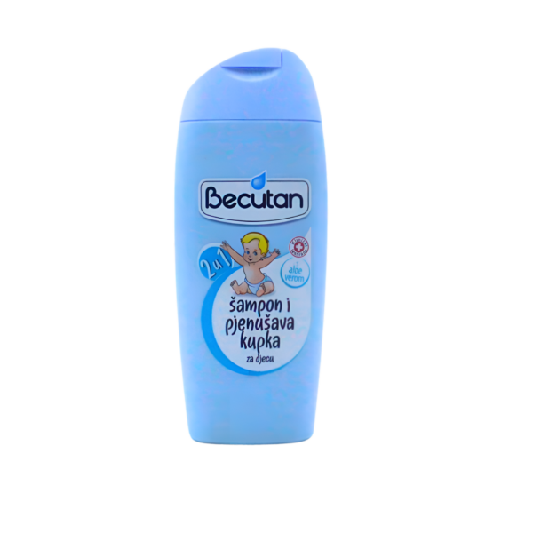 Šampon 2u1 i pjenušava kupka-aloe vera, 200ml Becutan