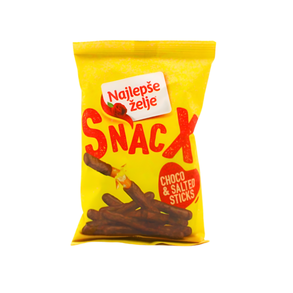 Čokoladni slani štapići SnacX 80g
